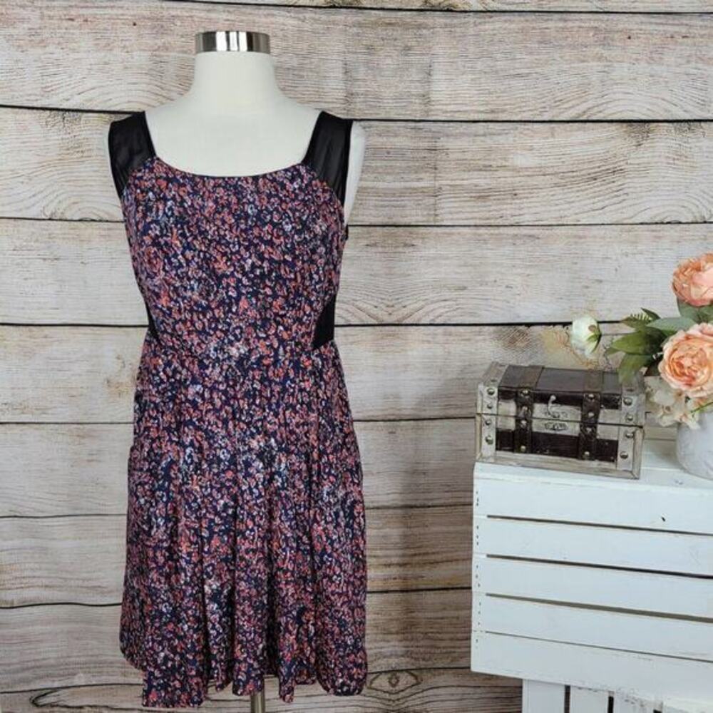 BCBGeneration Floral Mesh Shoulder Sleeveless Mini Dress 4